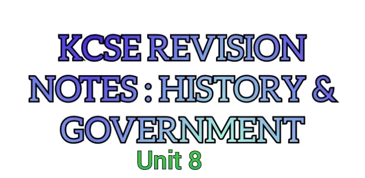 Form 1 History Notes : National Integration